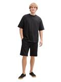 Relaxed Shorts mit Leinenanteil black