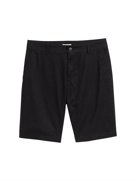 Relaxed Shorts mit Leinenanteil black