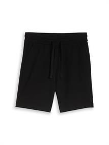 Relaxed Shorts mit Waffelstruktur black
