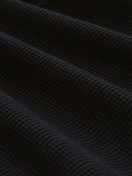 Relaxed Shorts mit Waffelstruktur black