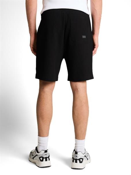Relaxed Shorts mit Waffelstruktur black