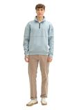 Relaxed Troyer Sweatshirt light grey mint