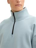 Relaxed Troyer Sweatshirt light grey mint