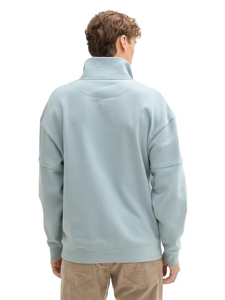 Relaxed Troyer Sweatshirt light grey mint