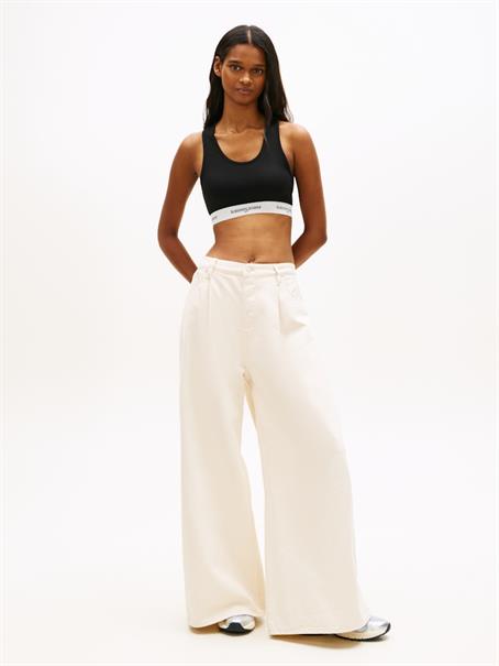 Repeat Logo Tape Racerback Bra Top black