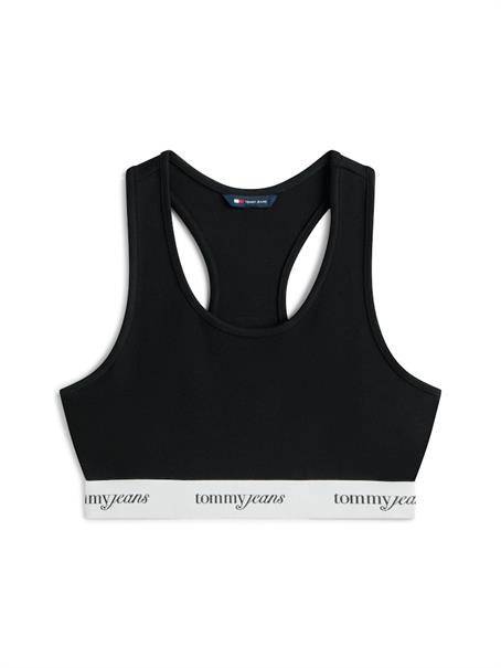 Repeat Logo Tape Racerback Bra Top black