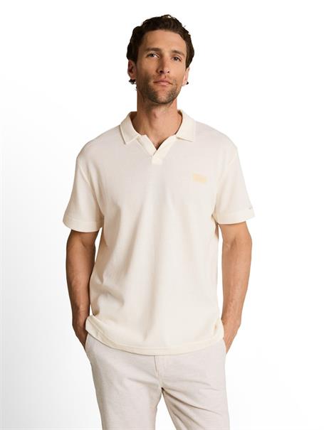 Resort Poloshirt im Used-Look gardenia white