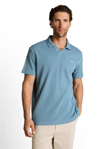 Resort Poloshirt im Used-Look mountain spring blue