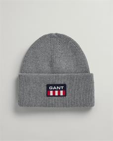 Retro Shield Beanie dark grey melange