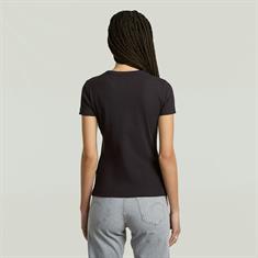 Rib cap sleeve wmn dk black