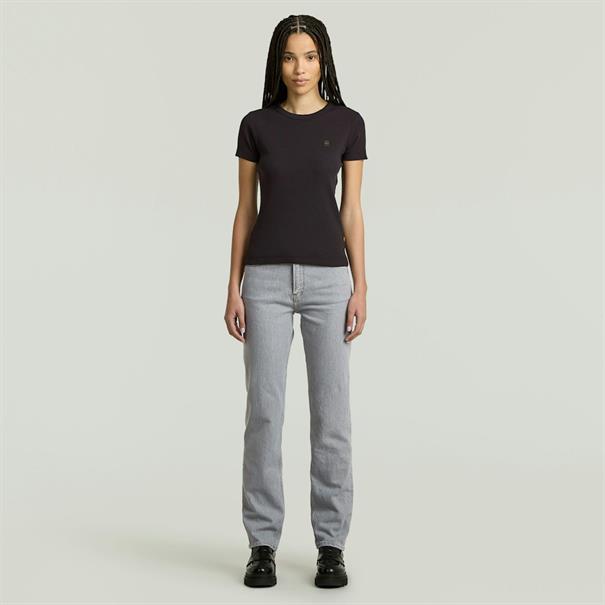 Rib cap sleeve wmn dk black