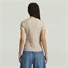 Rib cap sleeve wmn dk brick