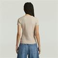 Rib cap sleeve wmn dk brick