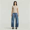 Rib cap sleeve wmn dk brick