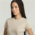 Rib cap sleeve wmn dk brick