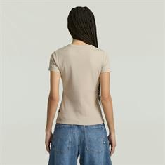 Rib cap sleeve wmn dk brick