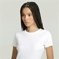 Rib cap sleeve wmn white