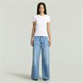 Rib cap sleeve wmn white