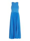 RIB TANK PLEATED DRESS MIDI NS blue spell