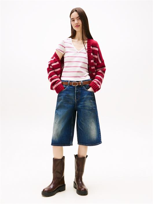 ribbed-low-v-neck-slim-t-shirt-ancient-white-cerise-stripe