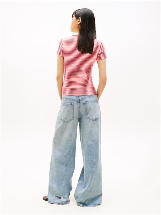 ribbed-low-v-neck-slim-t-shirt-red-alert-stripe