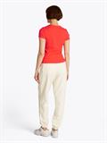 Ribbed Slim Crew Neck T-shirt bright vermillion