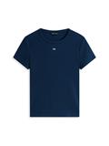 Ribbed Slim Crew Neck T-shirt dark night navy