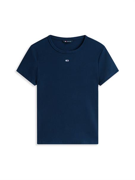 Ribbed Slim Crew Neck T-shirt dark night navy