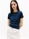 Ribbed Slim Crew Neck T-shirt dark night navy