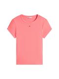 Ribbed Slim Crew Neck T-shirt tropical blush
