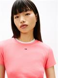 Ribbed Slim Crew Neck T-shirt tropical blush