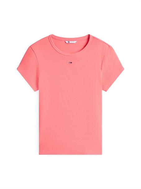 Ribbed Slim Crew Neck T-shirt tropical blush