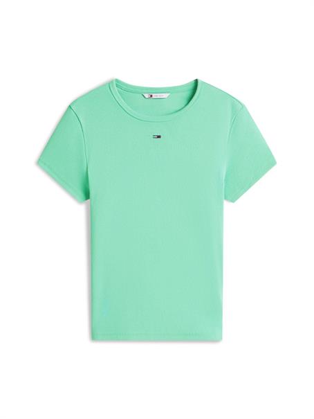 Ribbed Slim Crew Neck T-shirt tropical tide