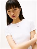 Ribbed Slim Crew Neck T-shirt white