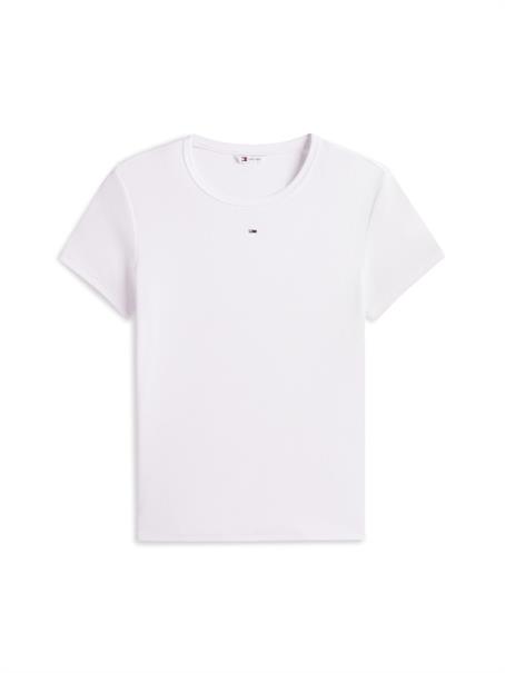 Ribbed Slim Crew Neck T-shirt white