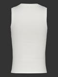 Ribbed Slim Scoop Neck Tank Top ecru