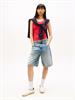 Ribbed Slim Scoop Neck Tank Top red alert