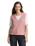 Ripp Pullunder mit V-Ausschnitt morning pink melange