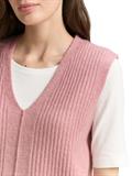 Ripp Pullunder mit V-Ausschnitt morning pink melange