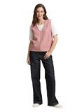 Ripp Pullunder mit V-Ausschnitt morning pink melange