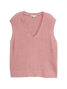 Ripp Pullunder mit V-Ausschnitt morning pink melange