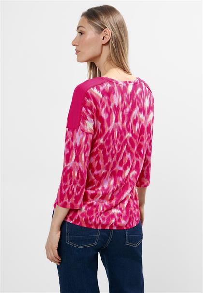 Ripp Schulter Shirt pink sorbet