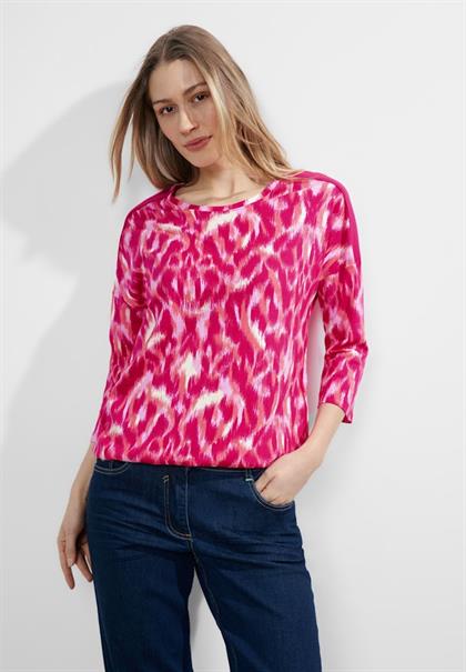 Ripp Schulter Shirt pink sorbet