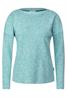 Rippshirt in Melange frosted aqua blue melange