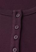Rippshirt mit Knopfdetail royal plum