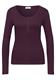 Rippshirt mit Knopfdetail royal plum