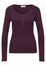 Rippshirt mit Knopfdetail royal plum