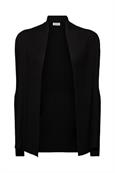 Rippstrick-Cardigan black