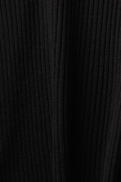 Rippstrick-Cardigan black