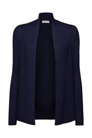 Rippstrick-Cardigan navy